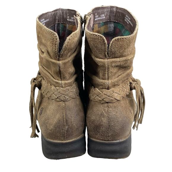Born Women's Ouvea Brown Leather Braided Ankle Boots Size US 9 - Picture 8 of 11